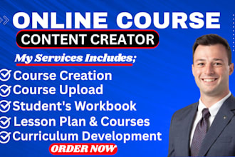 create online course, course creation, course curriculum, online course content