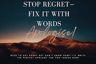 write an apology letter for love, business, or friends