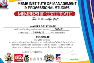 design award certificates, professional certificate, diploma de gree certificate
