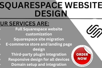 use squarespace website design to create an actual website and a portfolio