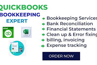 do reconciliation, cleanup, return vat, and bookkeeping in quickbooks