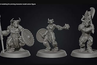 do 3d modelling for printing character modelling action figure toy aerospace