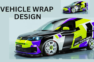 do a vehicle wrap design car wrap truck wrap van wrap design