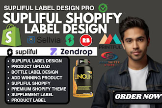 do supliful label design, label design, product upload, winning product, label