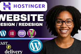 professionally design, redesign optimized your hostinger word press with SEO
