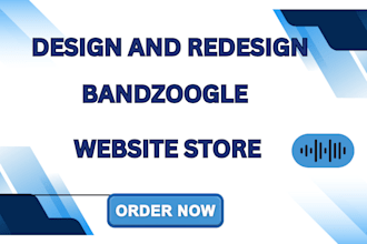 design and redesign your bandzoogle website and music store