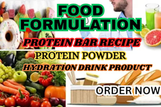 food formulation, protein bar recipe, protein powder, hydration drink product