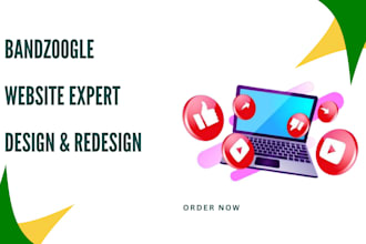 redesign or design your professional bandzoogle website for musicians