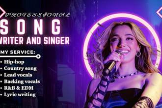 be your fav female jazz singer, pop songs, reggae singer, and country song