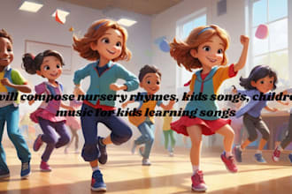 compose nursery rhymes, kids songs, children music for kids learning songs