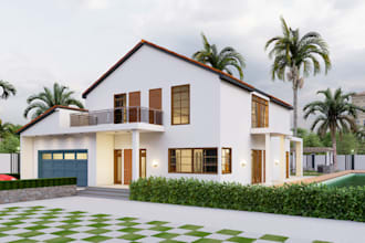do 3d rendering floor plans and realistic architectural exterior interior design