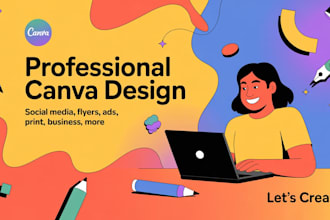 design a flyer, poster, banner, magazine, book social media post ebook in canva