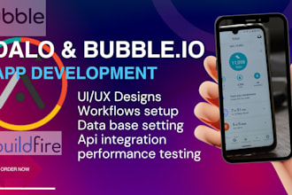 develop adalo bubble io mvp web app saas mobile app website buildfire glide app