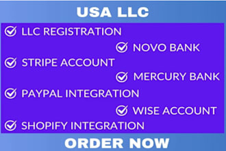 set up USA business bank account mercury payoneer wise stripe paypal novo bank