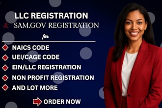 help with sam gov, nonprofit registration, llc registration, uei