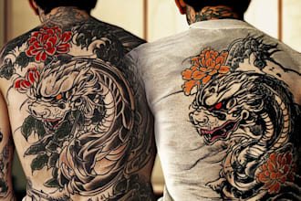 create unique japanese tattoo design