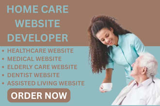 design home care website, home care, healthcare website, medical website