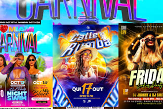 design event party church dj music summer birthday leaflet postcard flyer