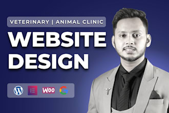 create professional veterinary hospital, animal clinic, pet care website design