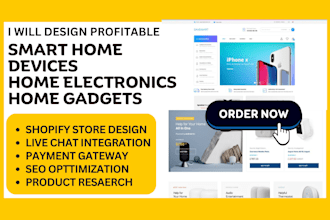 design highly profitable smart home device home gadgets shopify store