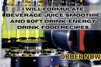 formulate beverage, juice, smoothie and soft drink, energy drink, food recipes