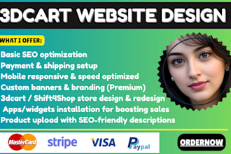 build 3dcart shift4shop website design create ecommerce website store redesign