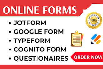 create online form jotform google form typeform cognito form online survey