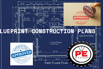 draft detailed construction plans with structural and mep drawing