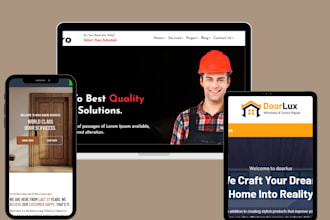 design profitable locksmith website door repair,  window installation website