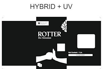 do color separation in label white color, hybrid, uv