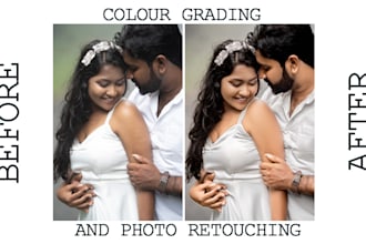 high end photo retouching and creative colour grading