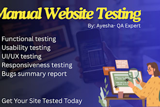 qa test and review website with UI UX and functionality testing