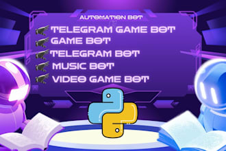 develop telegram game bot telegram bot video game bot game bot music bot