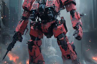 create gundam, transformer, robot, armor, and mecha, concept