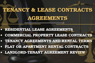 draft commercial apartment rent tenancy lease agreements contracts rental terms