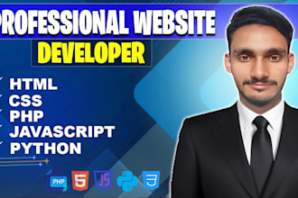 do custom website development using HTML, CSS, javascript, and django