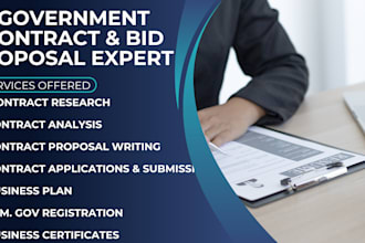 do contract research for rfp rfq  rfi  bid proposal writing business plan
