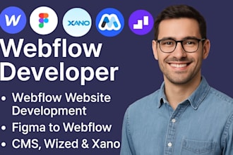 webflow developer webflow website development figma to webflow cms wized xano