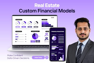 create custom real estate financial model, proforma and pitch deck
