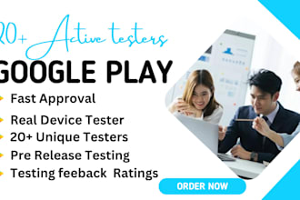 provide 20 testers for closed android app beta testing on google play console