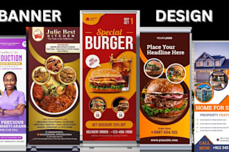 real estate billboard design signage design yard sign roll up banner signboard