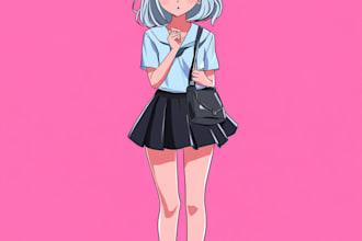 l draw amazing anime cute chibi art character