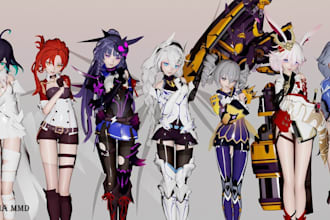 create furry avatar, mmd model, vrchat, sfm, live2d,   3dmodel, vtuber
