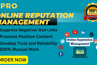 do perfect online reputation management,reverse SEO topush down negative listing