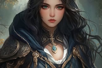 make your original and dnd character art with my art style