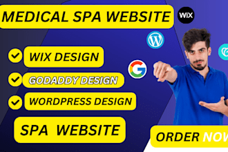 design med spa medical spa website, holistic wellness wordpress wix website
