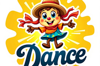 design high quality dance mascot logo with creative concepts