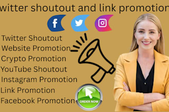 do website promotion, twitter shoutout, crypto  promotion link sharing shoutout