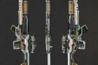 model and render realistic 3d game weapon, gun, firearms, car, unity, ue5 rig