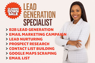 do b2b lead generation, contact list building and google maps scraping for email